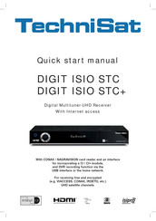 TechniSat DIGIT ISIO STC Quick Start Manual