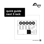 Studer next 3 rack Quick Manual