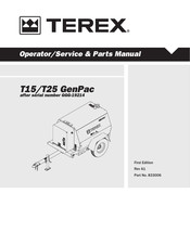 Terex GenPac T15 Operator, Service & Parts Manual