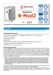 Bentel Security B-Mod2 Manual