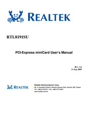 Realtek RTL8191SU User Manual