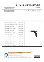 Atlas Copco LUM12 HRX 5-350 Product Instructions