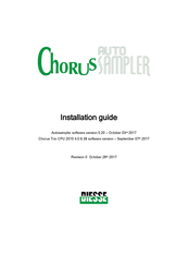 Diesse Chorus Autosampler Installation Manual