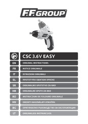 F.F. Group CSC 3.6V EASY Instructions Manual