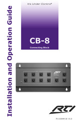 RTI It's Under Control CB-8 Installation And Operation Manual