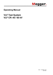 Megger VLF CR-40 Operating Manual