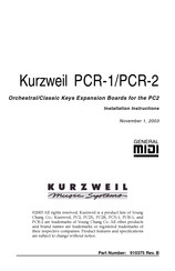 Kurzweil PCR-2 Classic Keys Installation Instructions Manual