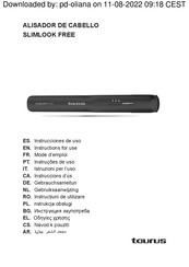 Taurus 242381 Instructions For Use Manual