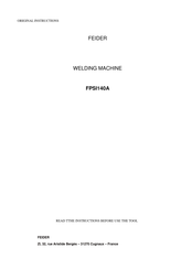 Feider FPSI140A Original Instructions Manual