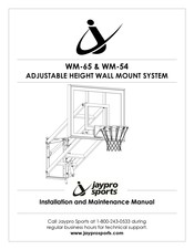 Jaypro Sports WM-65 Installation And Maintenance Manual