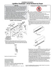 Draper LightBloc FlexShade Installation Instructions Manual
