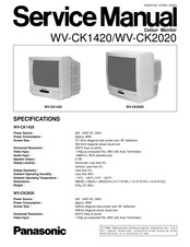 Panasonic WVCK2020 - COLOR MONITOR Service Manual