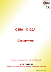 Unigas C120A Manual Of Installation - Use - Maintenance