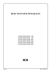 ICA ULTRA ISOLATOR 2500 User Manual