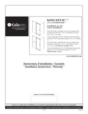 Kalia Koncept-II DR2034 004-001 Series Installation Instructions Manual