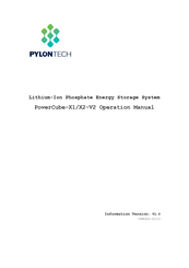 Pylontech PowerCube-X1-V2 Operation Manual