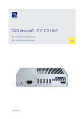 G&D VisionXS-IP-C-DP-UHR Installation And Operation Manual