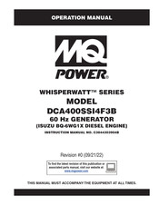 MQ Power WHISPERWATT DCA400SSI4F3B Operation Manual