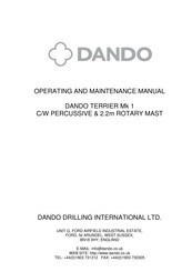 Dando TERRIER Mk 1 Operating And Maintenance Manual