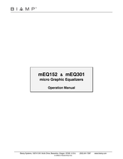 Biamp mEQ301 Operation Manual