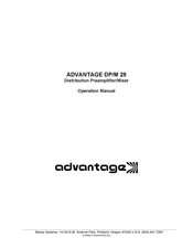 Biamp ADVANTAGE DP/M 28 Operation Manual