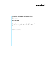 OPENTEXT Tableau Forensic TD4 User Manual