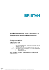 Bristan Moloko Fitting Instructions & Contents List
