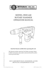 BN Products BNH-640 Operator's Manual