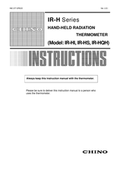 Chino IR-HQH Instructions Manual