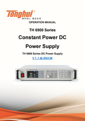 Tonghui TH 6900 Series Operation Manual