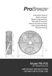 ProBreeze PB-F05 Instruction Manual