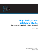 ETC High End Systems SolaFrame Studio User Manual