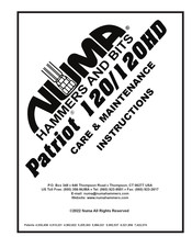 Numa Patriot 120HD Care & Maintenance Instructions