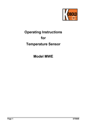 Kobold MWE Operating Instructions Manual
