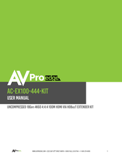AV Pro Edge AC-EX100-444-KIT User Manual