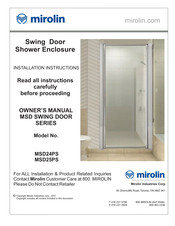 Mirolin MSD24PS Installation Instructions Manual