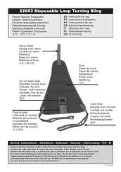 Arjo VIG22003-L1 Instructions For Use Manual