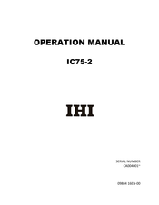 IHI IC75-2 Operation Manual