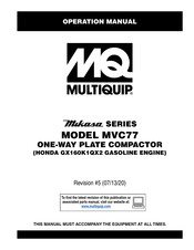 MQ Multiquip MVC77 SH Operation Manual