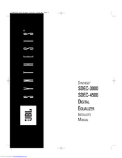 Harman JBL SYNTHESIS SDEC-4500 Installer Manual