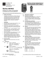 Stahl 8579/2 Series Installation Operation & Maintenance Data