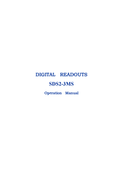 SINO SDS2-3MS Operation Manual