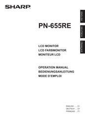 Sharp PN-655RE Operation Manual