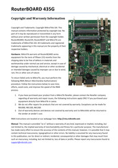 MikroTik RouterBOARD 435G Series Warranty Information