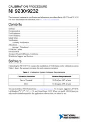 National Instruments 9230 Calibration Procedure