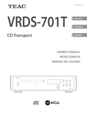Teac VRDS-701T Owner's Manual