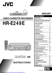 JVC HR-E249E Instructions Manual