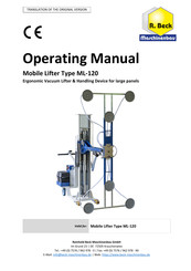 R. Beck Maschinenbau ML-120 Operating Manual