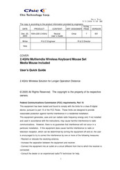 Chic Technology K64-c330-2.4GHz User Manual