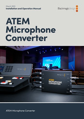 Blackmagicdesign ATEM Microphone Converter Installation And Operation Manual